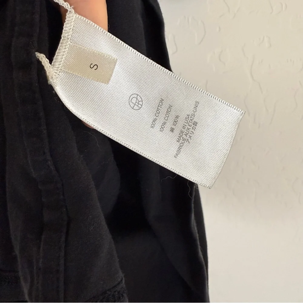 The Row Tori Organic Cotton T-Shirt in Black - Picture 6 of 8